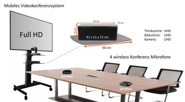 4 drahtlos Mikrofone für Konferenzen